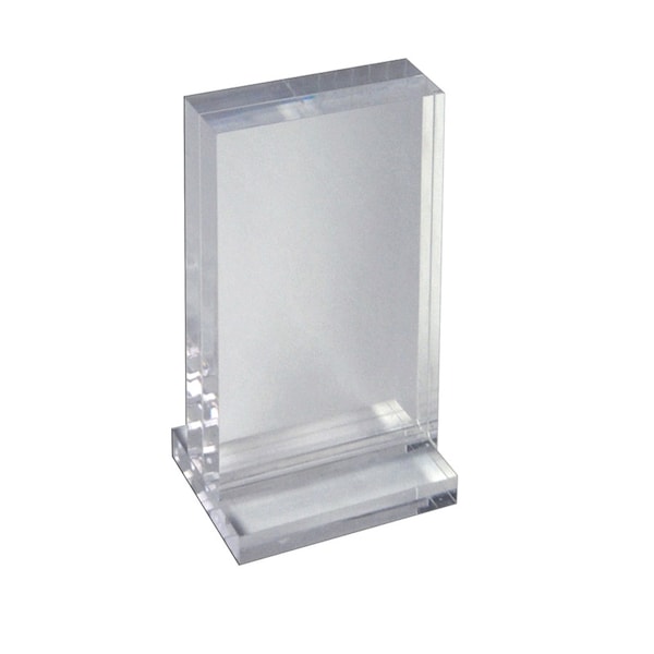 Azar Displays The Imperial Collection: Acrylic Block on Base 5.5"W X 8.5"H 104516 - main